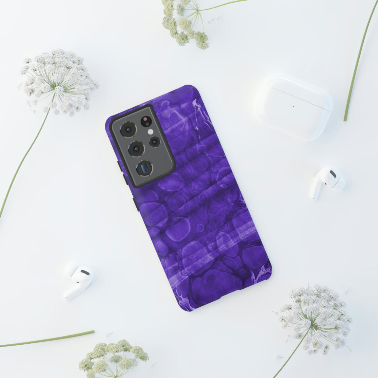 Purple Ebru Art Android Case (Protective) Phone Case