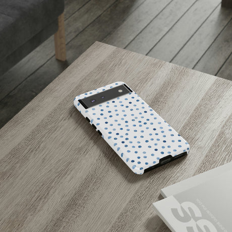 Blue Dots Pattern Android Case (Protective) Phone Case