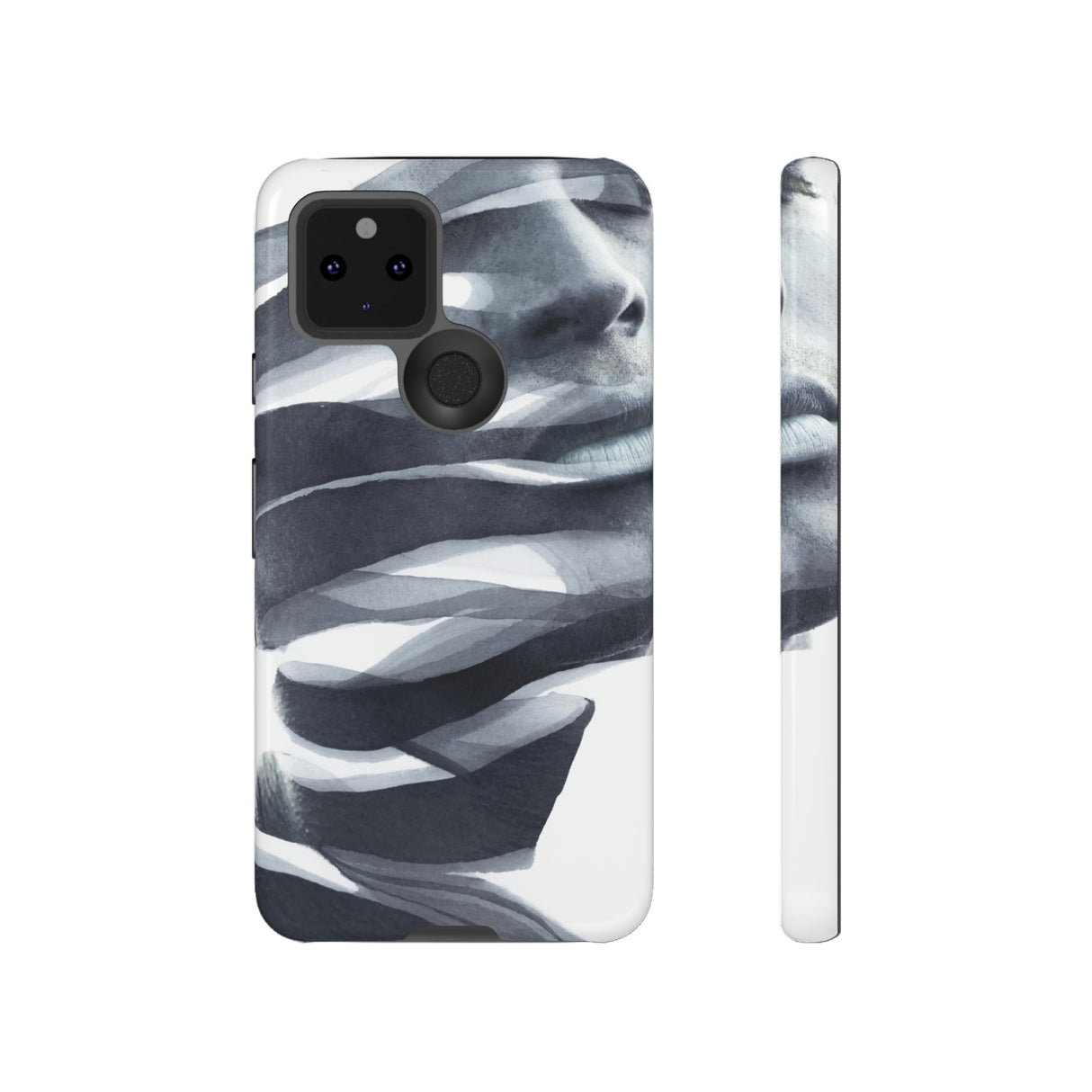 Abstract faec Android Case (Protective) Google Pixel 5 5G Glossy Phone Case