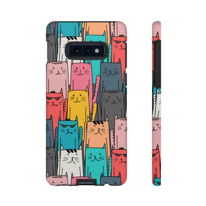 Colorful Cats Android Case (Protective) Samsung Galaxy S10E Matte Phone Case