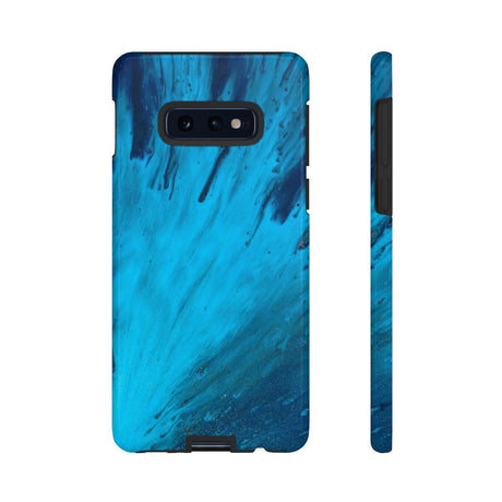 Light Blue Ink Art Android Case (Protective) Samsung Galaxy S10E Glossy Phone Case