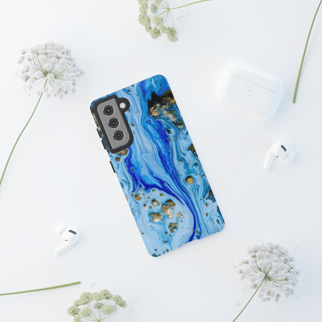 Blue Ice Ink Art Android Case (Protective) Phone Case