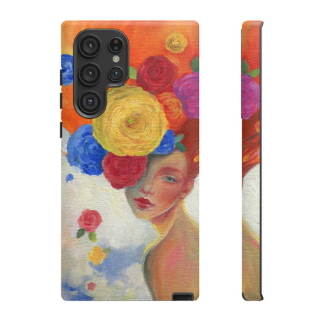 Flower Woman Android Case (Protective) Samsung Galaxy S22 Ultra Matte Phone Case