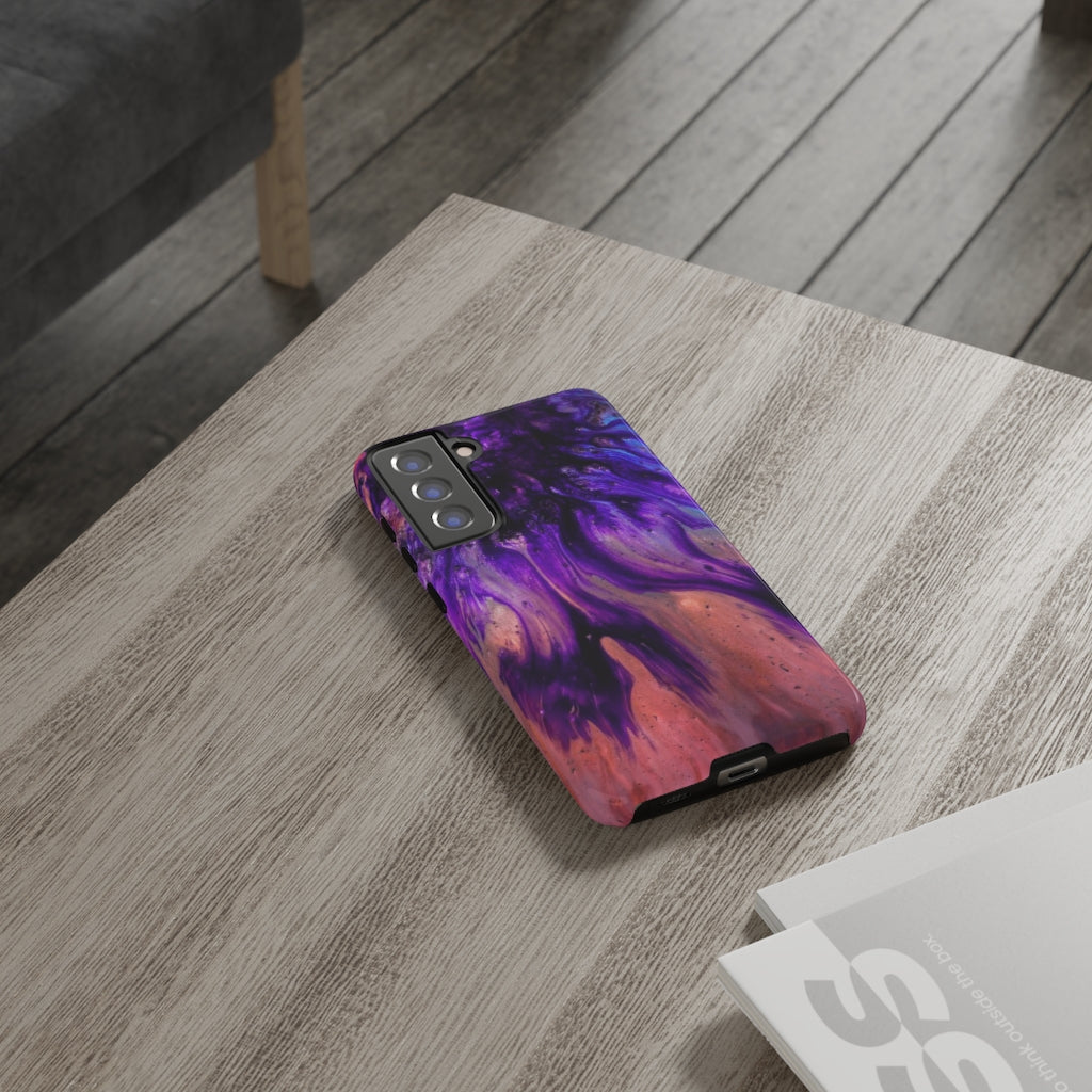 Purple Flow Ink Art Android Case (Protective) Phone Case