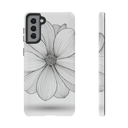 Black n White Dahlia Android Case (Protective) Samsung Galaxy S21 Plus Matte Phone Case