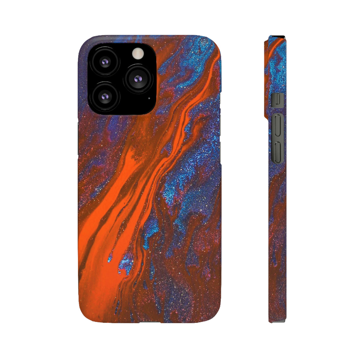 Orange Spikes Ink Art iPhone Case (Slim) iPhone 13 Pro Matte Phone Case