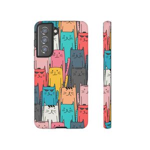 Colorful Cats Android Case (Protective) Samsung Galaxy S21 FE Matte Phone Case