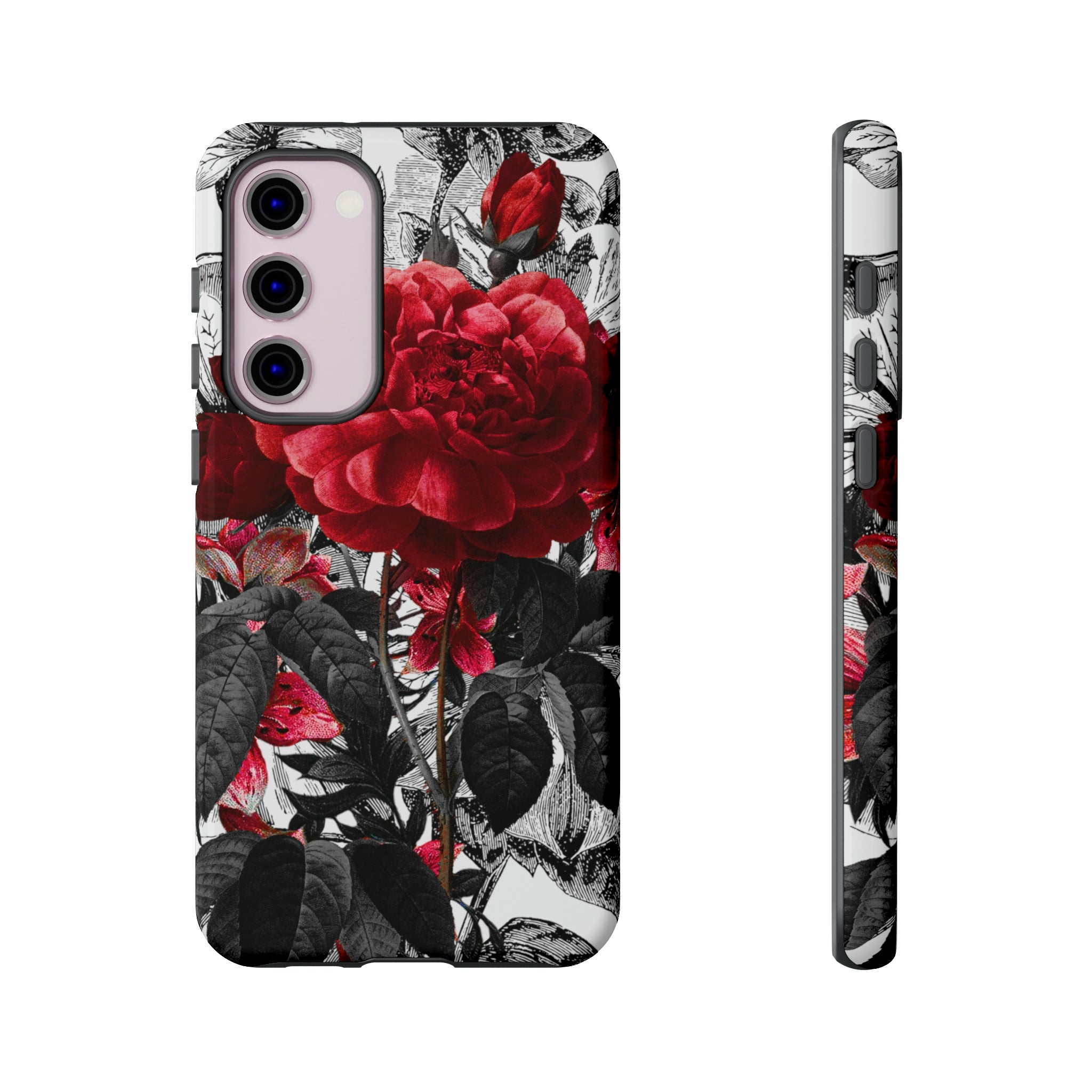 Grunicked Gothic Flower Samsung Case (Protective) Samsung Galaxy S23 Plus Glossy Phone Case