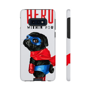 Hero Pug Android Case (Protective) Samsung Galaxy S10E Glossy Phone Case