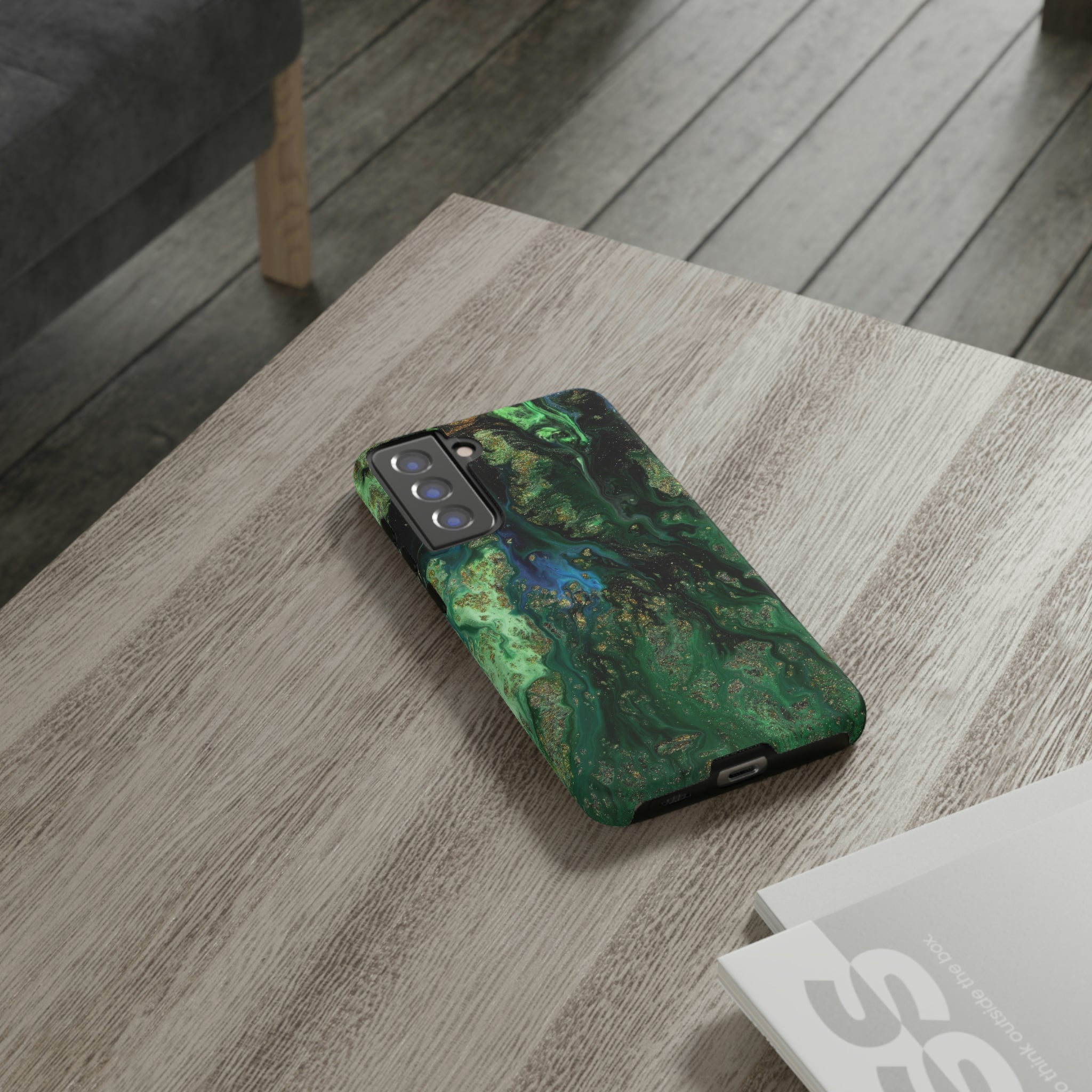 Green Liquid Marble Ink Art Android Case (Protective) Phone Case