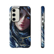 Paladin Girl Blue Eyes Android Case (Protective) Samsung Galaxy S23 Glossy Phone Case