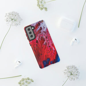 Bright Red Ink Art Android Case (Protective) Phone Case