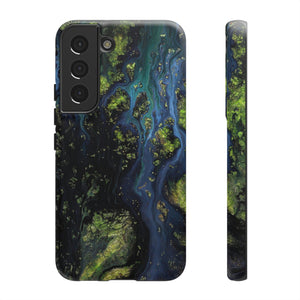 Blue Cosmos Ink Art Android Case (Protective) Samsung Galaxy S22 Matte Phone Case