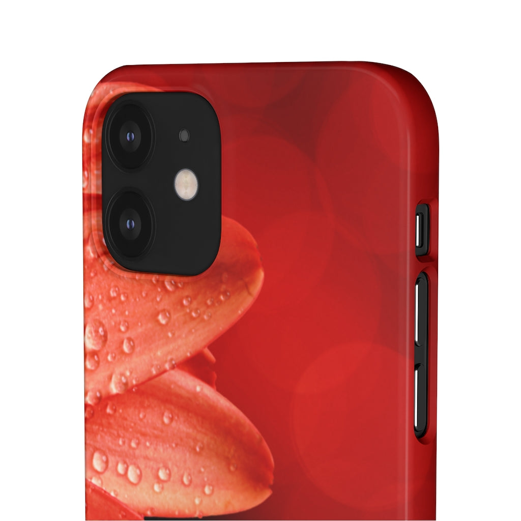 Red Spring Flower Samsung/iPhone (Slim) iPhone 12 Glossy Phone Case