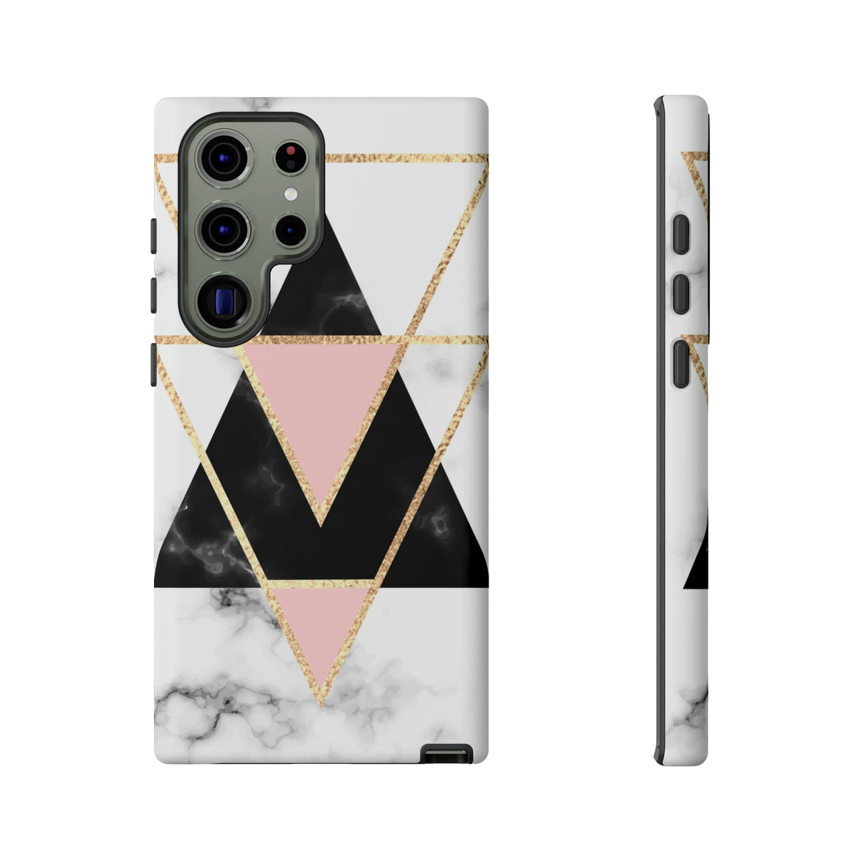 Marble Triangles Android Case (Protective) Samsung Galaxy S23 Ultra Matte Phone Case