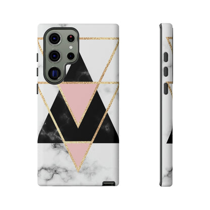 Marble Triangles Android Case (Protective) Samsung Galaxy S23 Ultra Matte Phone Case