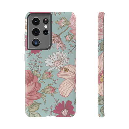 Hibiscus Vintage Flower Samsung Case (Protective) Samsung Galaxy S21 Ultra Glossy Phone Case