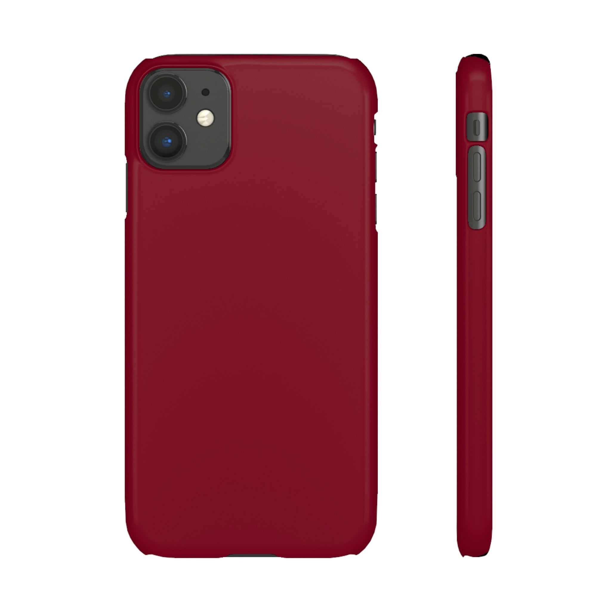 Burgundy Red iPhone Case (Slim) iPhone 11 Glossy Phone Case