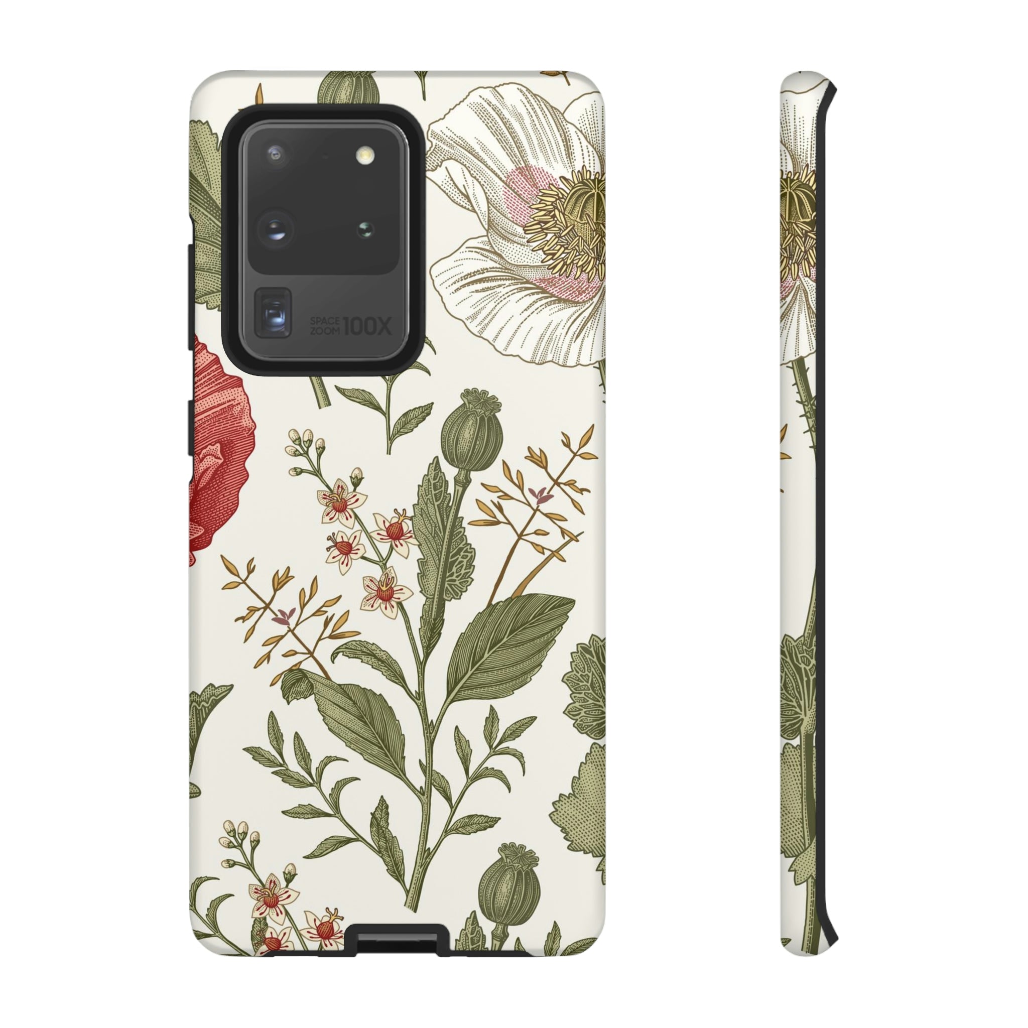 Poppy Vintage Flower Samsung Case (Protective) Samsung Galaxy S20 Ultra Matte Phone Case