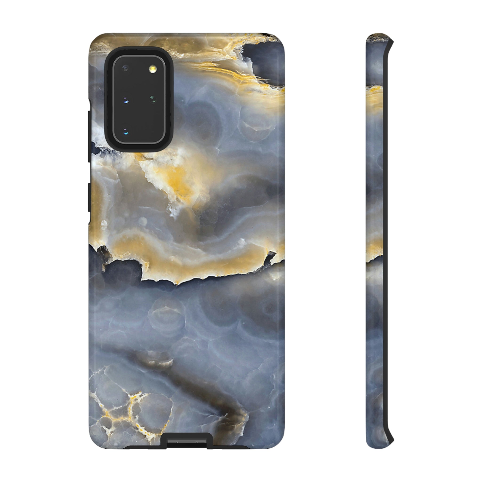 Marble Blue Gold Android Case (Protective) Samsung Galaxy S20+ Glossy Phone Case