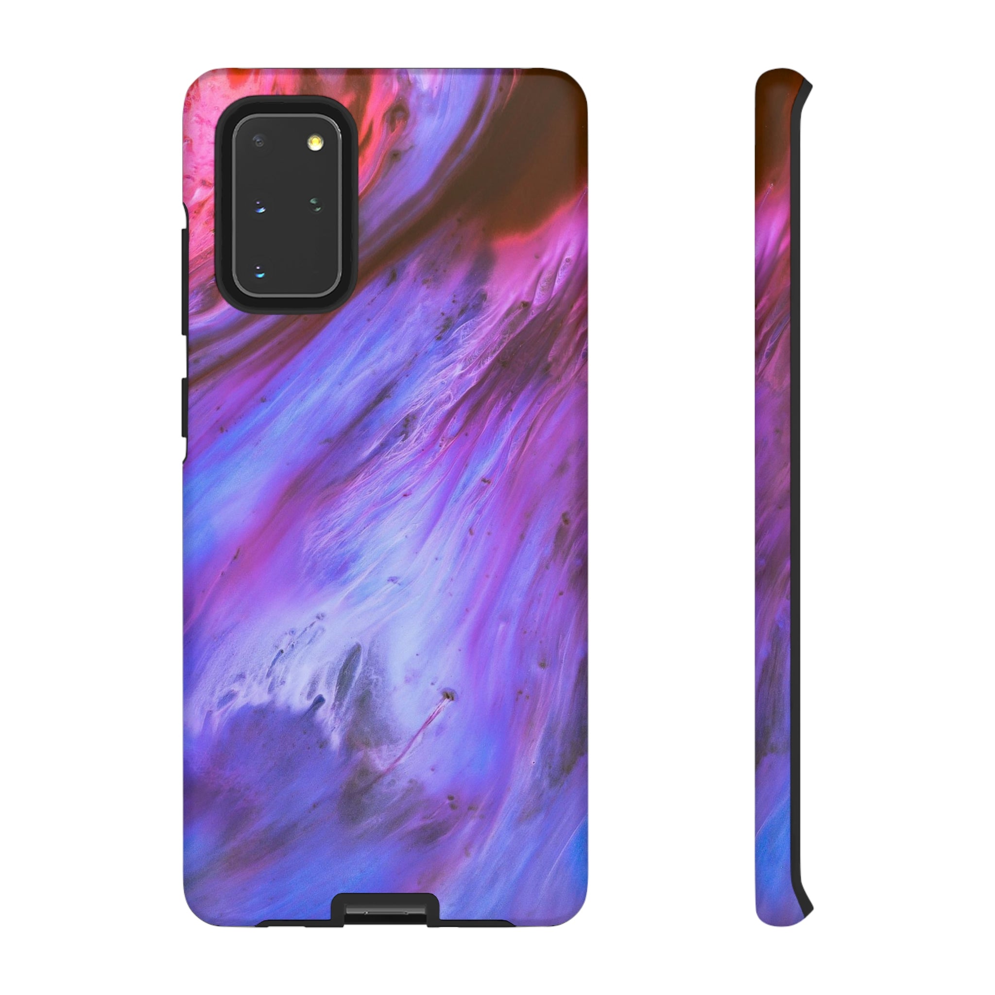 Purple Cosmos Ink Art Android Case (Protective) Samsung Galaxy S20+ Matte Phone Case