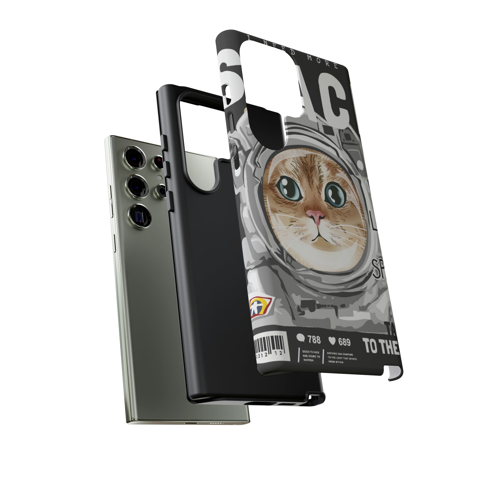 Space Cute Cat Android Case (Protective) Phone Case