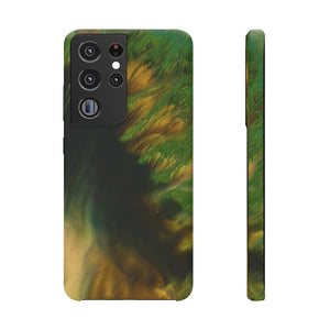 Green Forest Ink Art Android Case (Slim) Samsung Galaxy S21 Ultra Glossy Phone Case