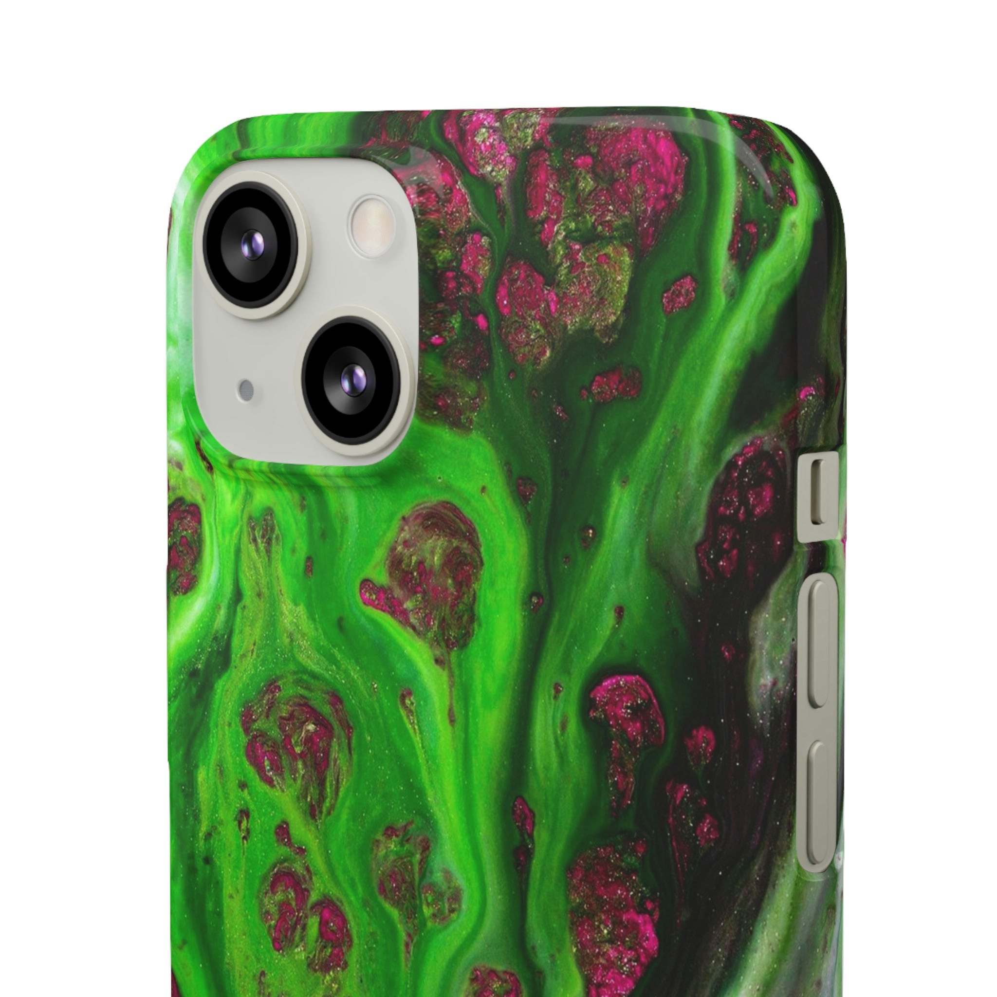 Toxic Green Ink Art iPhone Case (Slim) Phone Case