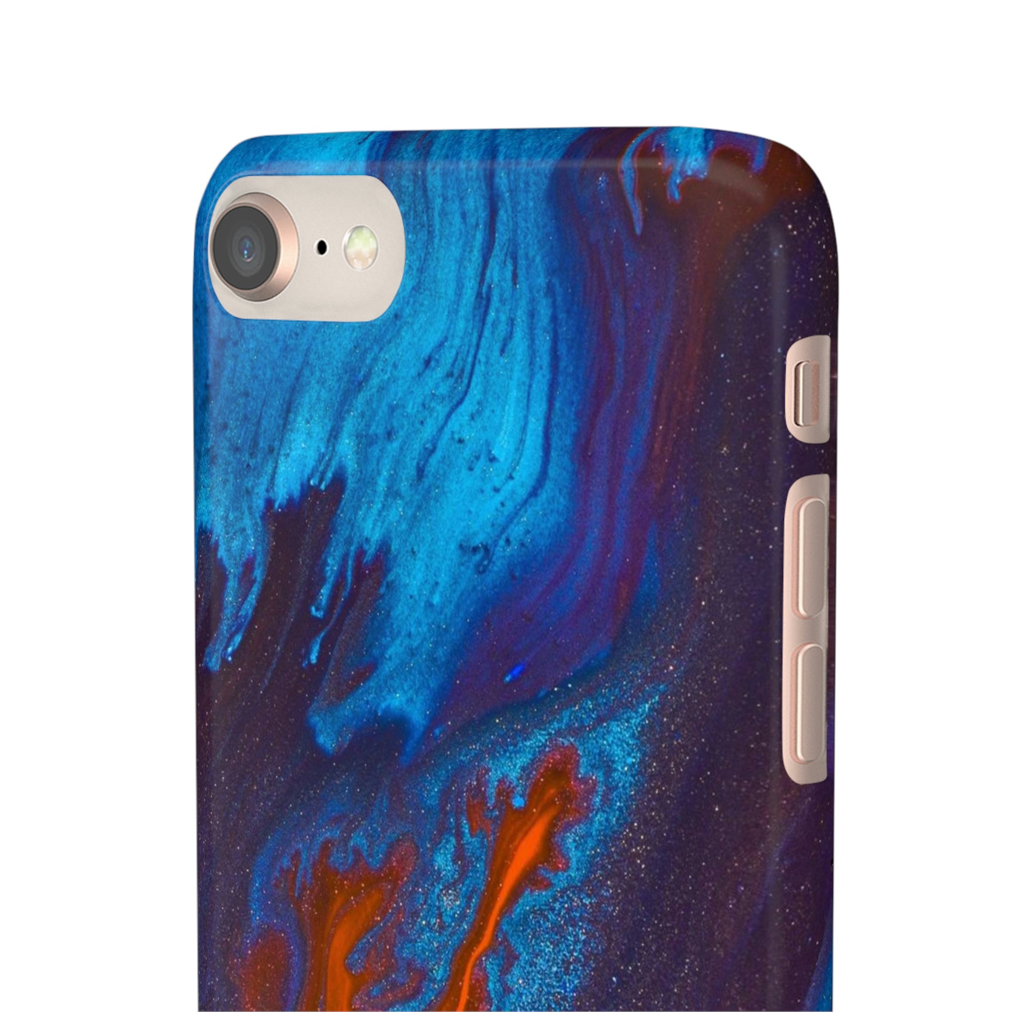 Orange Flame Ink Art iPhone Case (Slim) Phone Case