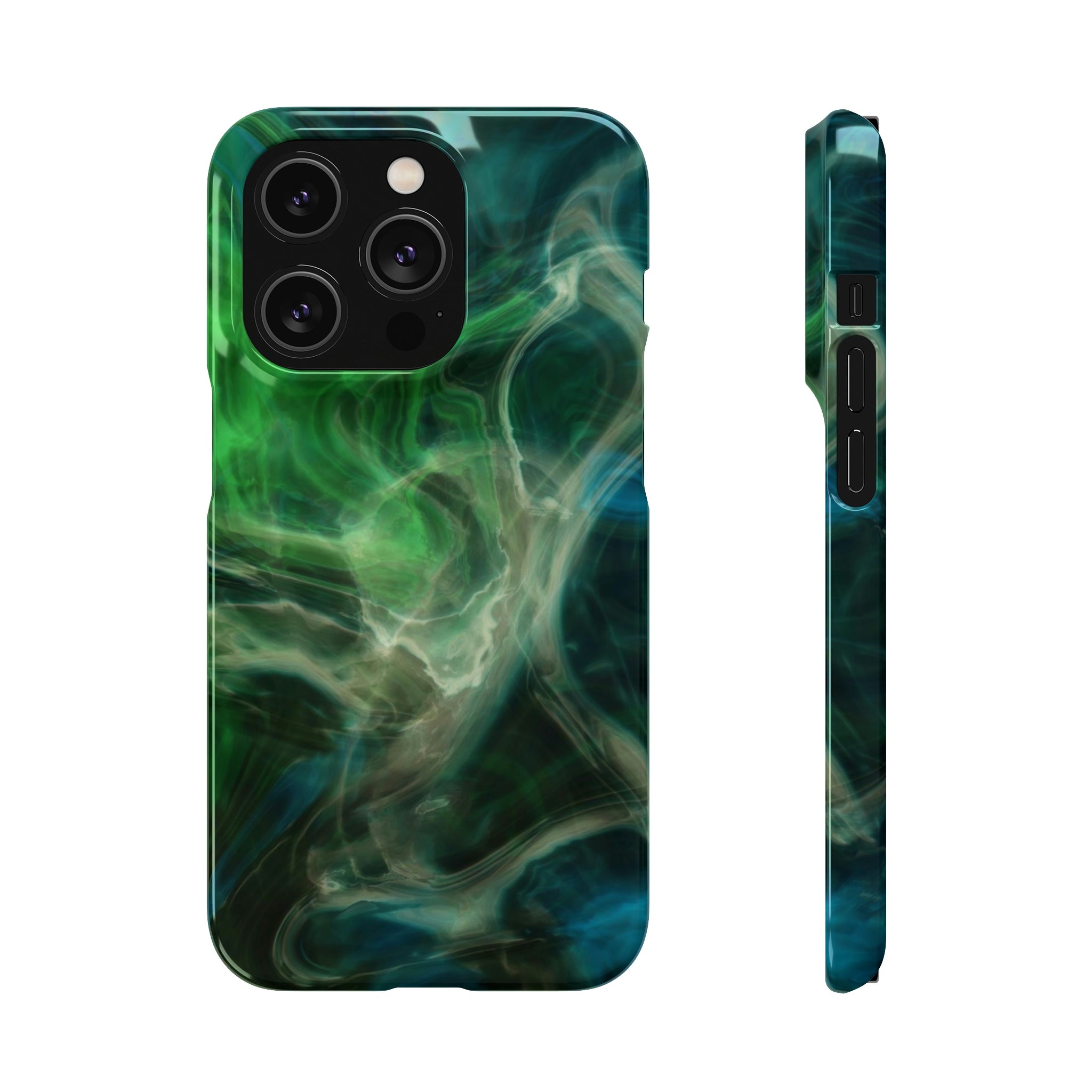 Green Marble iPhone Case (Slim) iPhone 14 Pro Glossy Phone Case