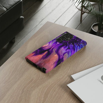 Purple Flow Ink Art Android Case (Protective) Phone Case