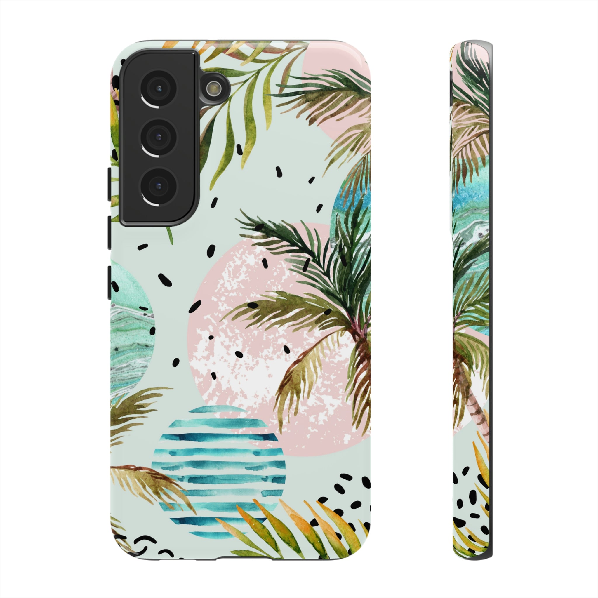 Summer Watercolor Android Case (Protective) Samsung Galaxy S22 Glossy Phone Case