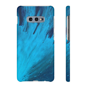 Light Blue Ink Art Android Case (Slim) Samsung Galaxy S10E Matte Phone Case