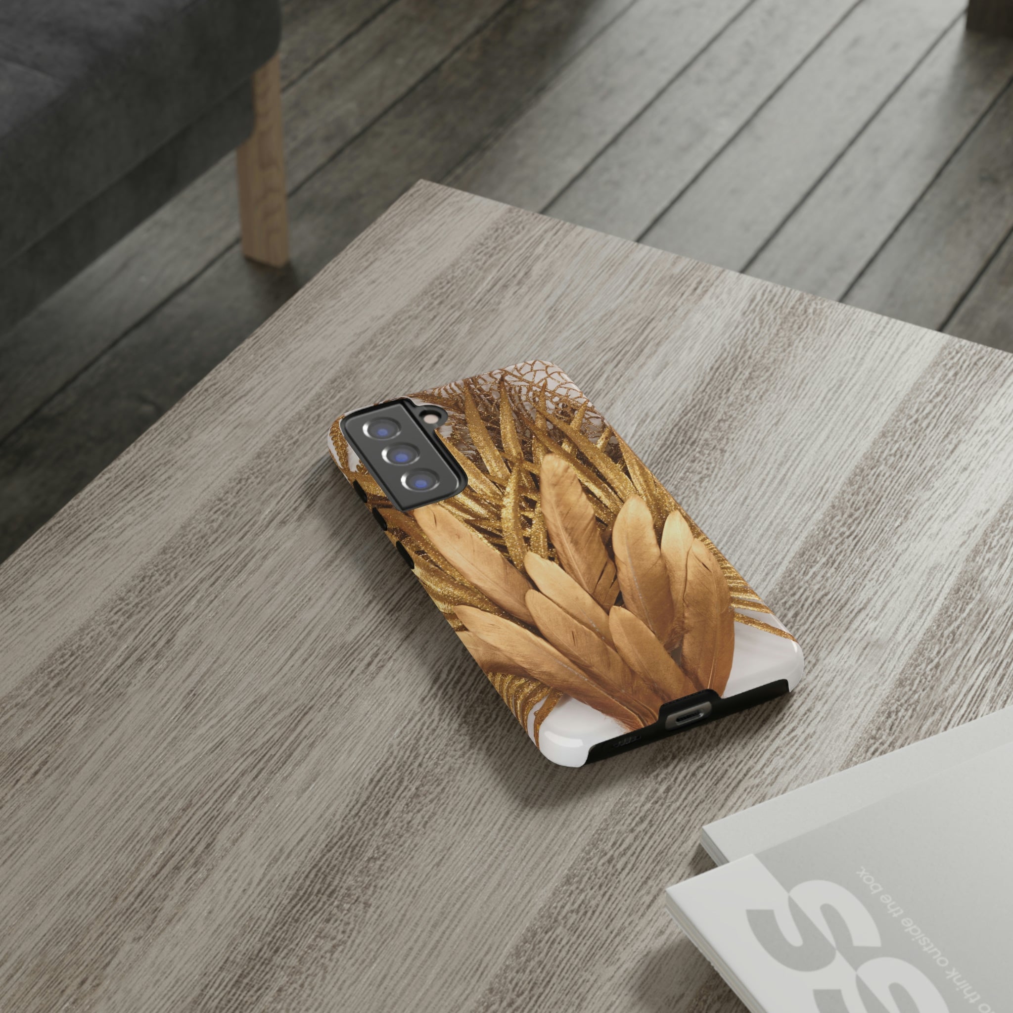 Gold Feather Android Case (Protective) Phone Case