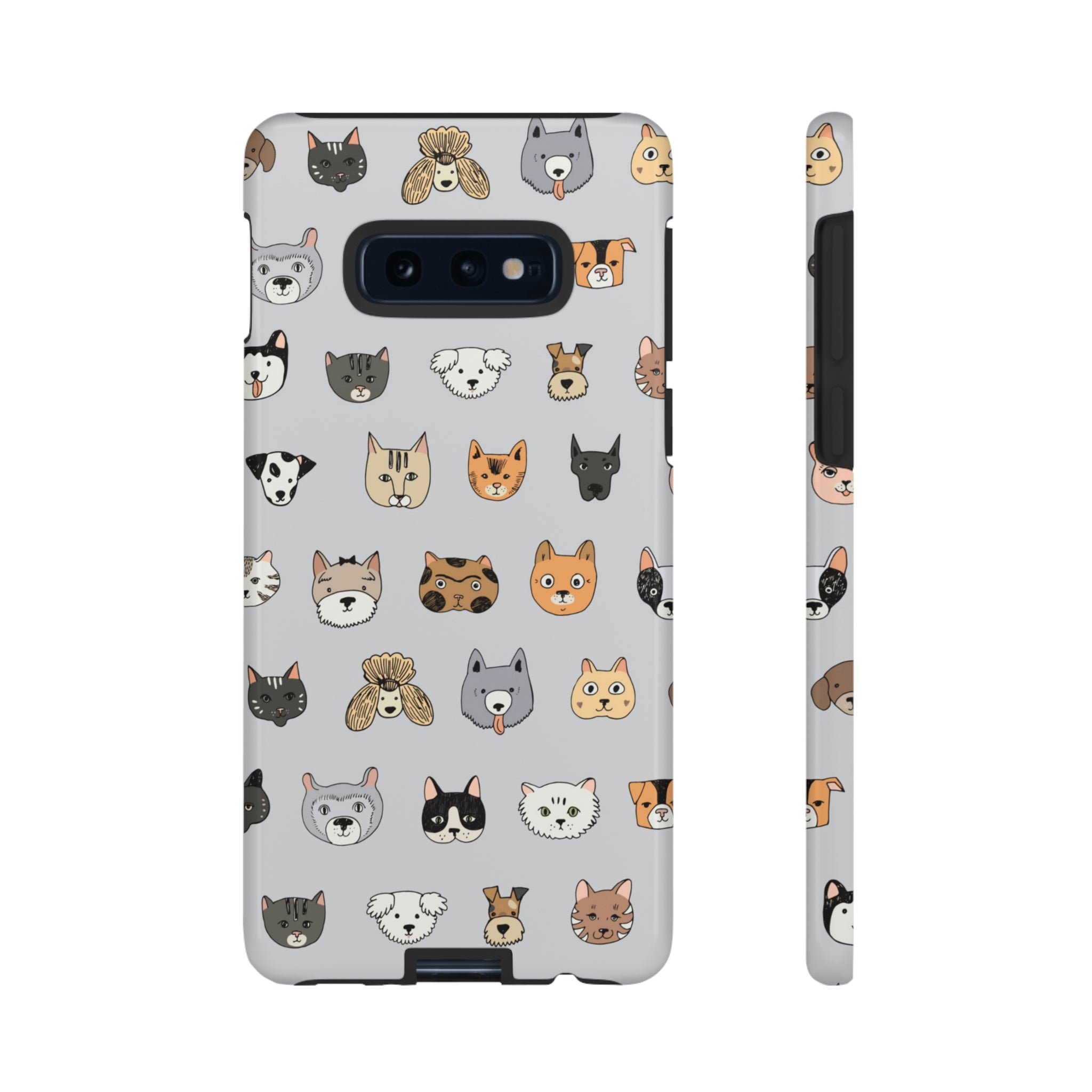 Cats n Dogs Pattern Android Case (Protective) Samsung Galaxy S10E Glossy Phone Case