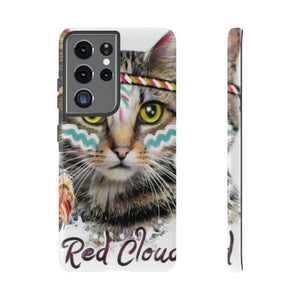 Red Cloud Cat Android Case (Protective) Samsung Galaxy S21 Ultra Glossy Phone Case