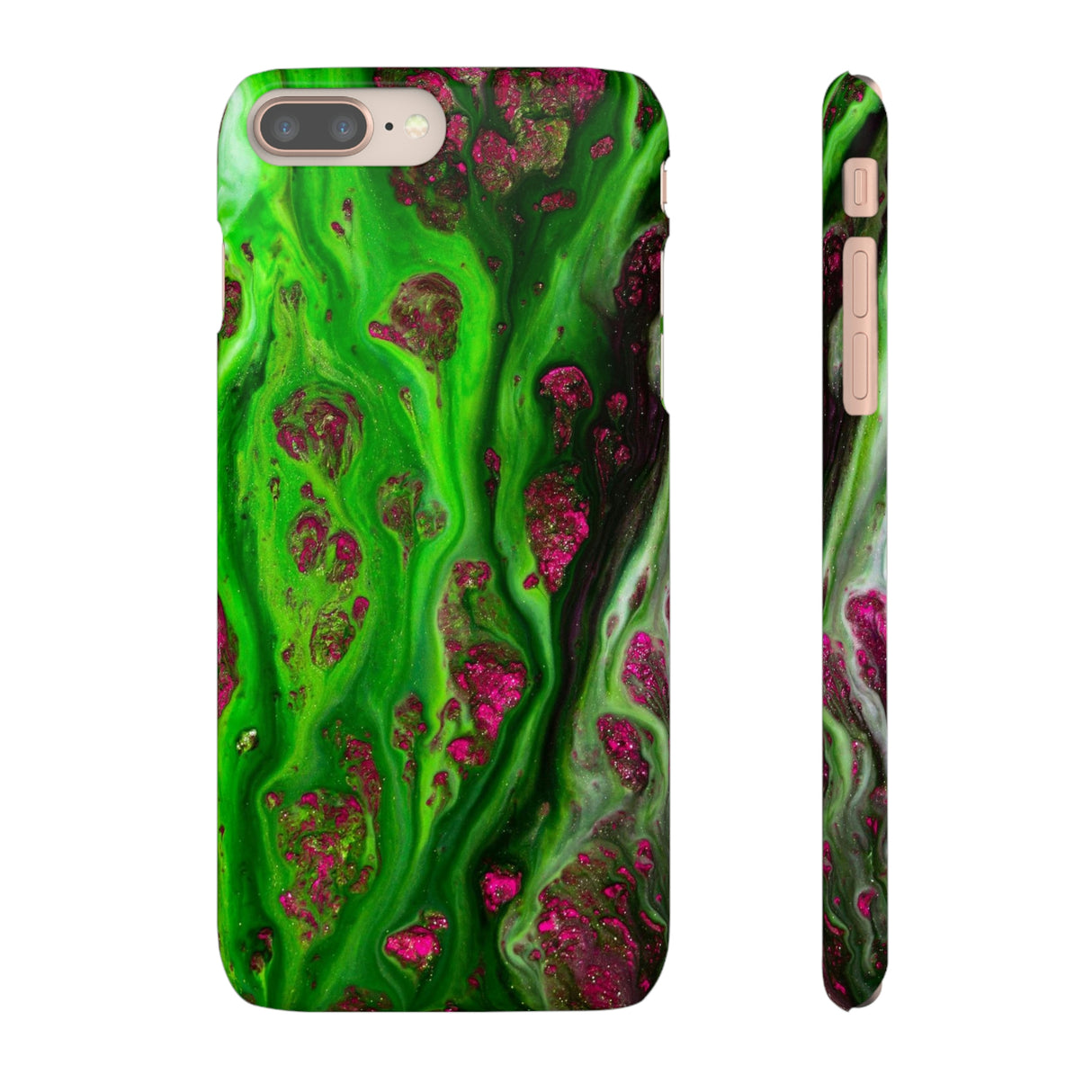 Toxic Green Ink Art iPhone Case (Slim) iPhone 8 Plus Matte Phone Case