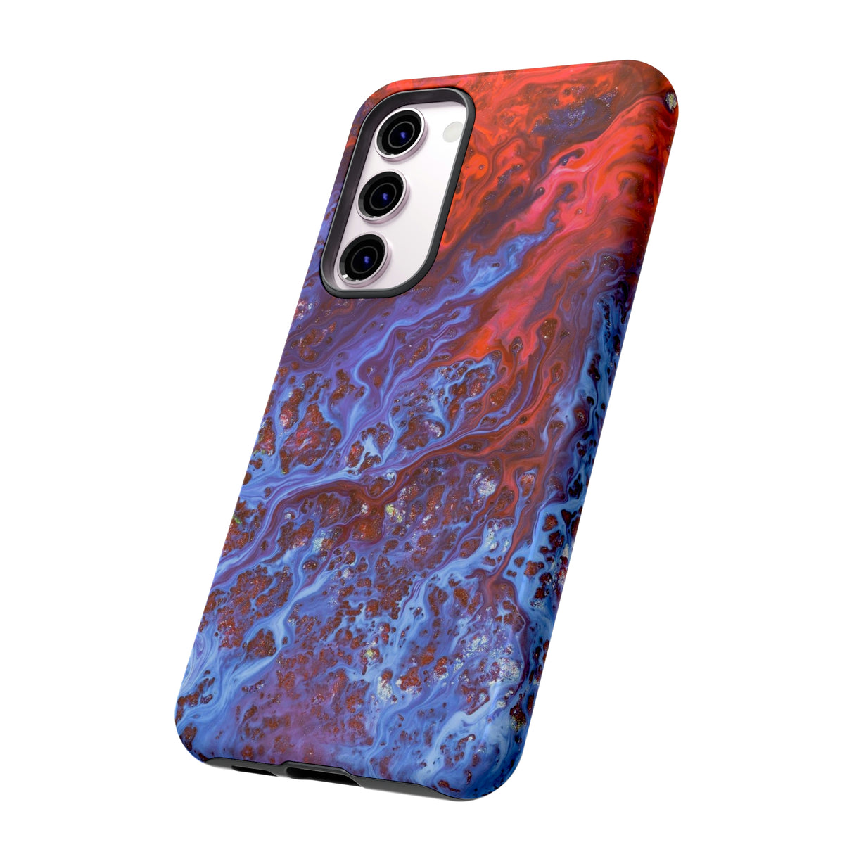 Blue Lava Ink Art Android Case (Protective) Phone Case