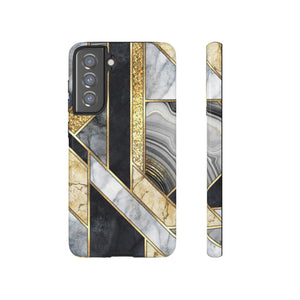 Gold Art Deco Android Case (Protective) Samsung Galaxy S21 FE Glossy Phone Case