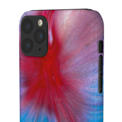 Red Warp Ink Art iPhone Case (Slim) Phone Case