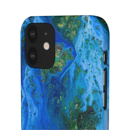 Blue Globe Ink Art iPhone Case (Slim) Phone Case