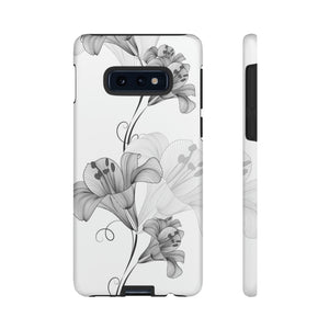 Lily Flower Monochrome Android Case (Protective) Samsung Galaxy S10E Matte Phone Case