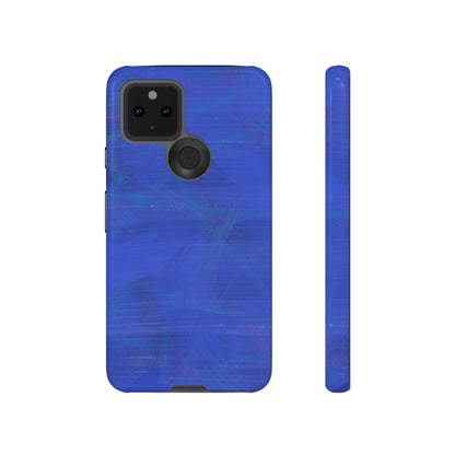 Abstract Blue Android Case (Protective) Google Pixel 5 5G Glossy Phone Case