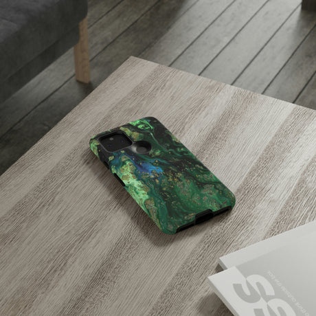 Green Liquid Marble Ink Art Android Case (Protective) Phone Case