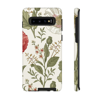 Poppy Vintage Flower Samsung Case (Protective) Samsung Galaxy S10 Glossy Phone Case