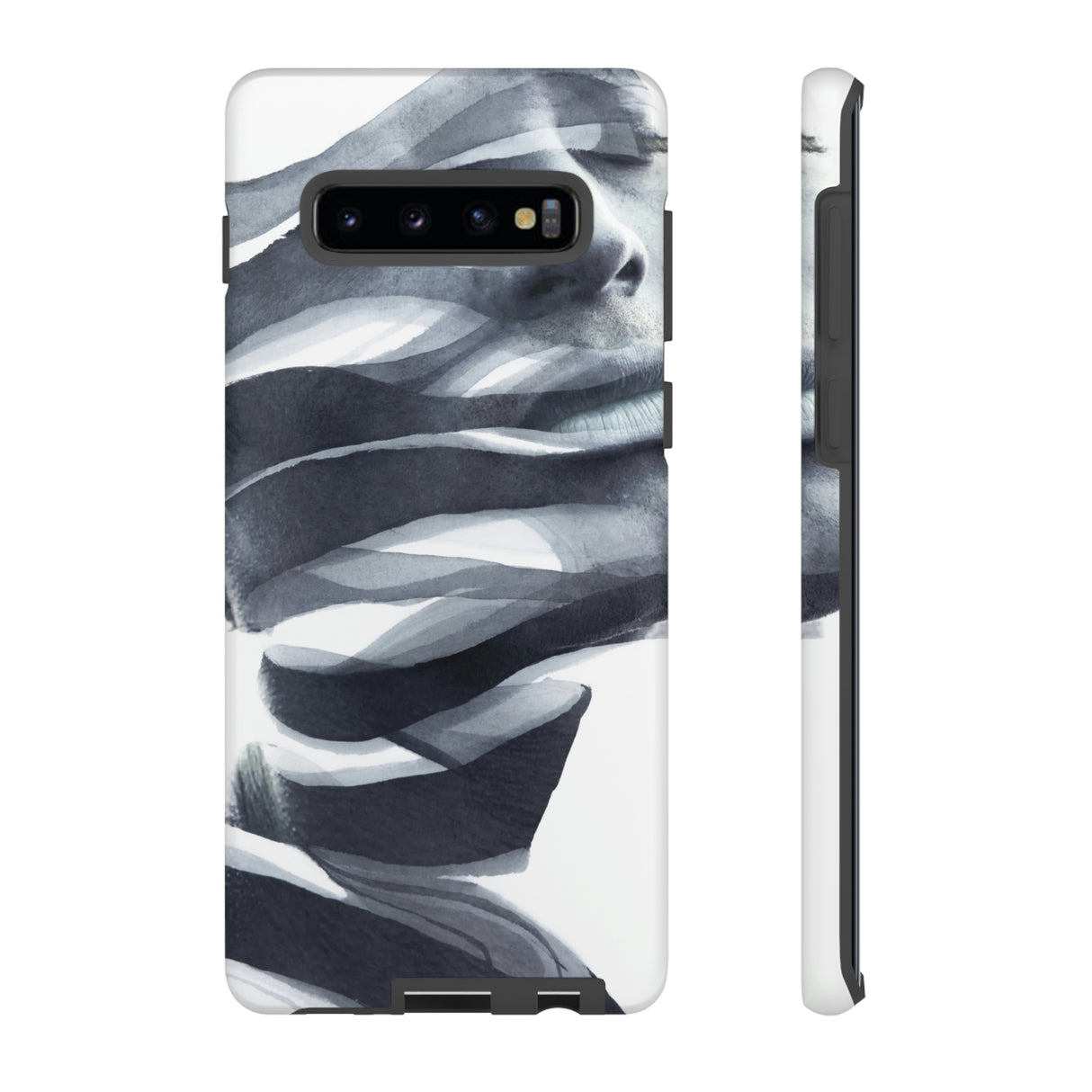 Abstract faec Android Case (Protective) Samsung Galaxy S10 Plus Matte Phone Case