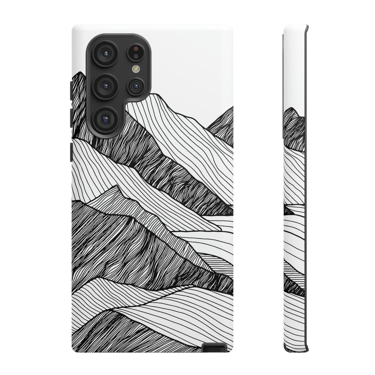 Mountain Line Art Android Case (Protective) Samsung Galaxy S22 Ultra Matte Phone Case