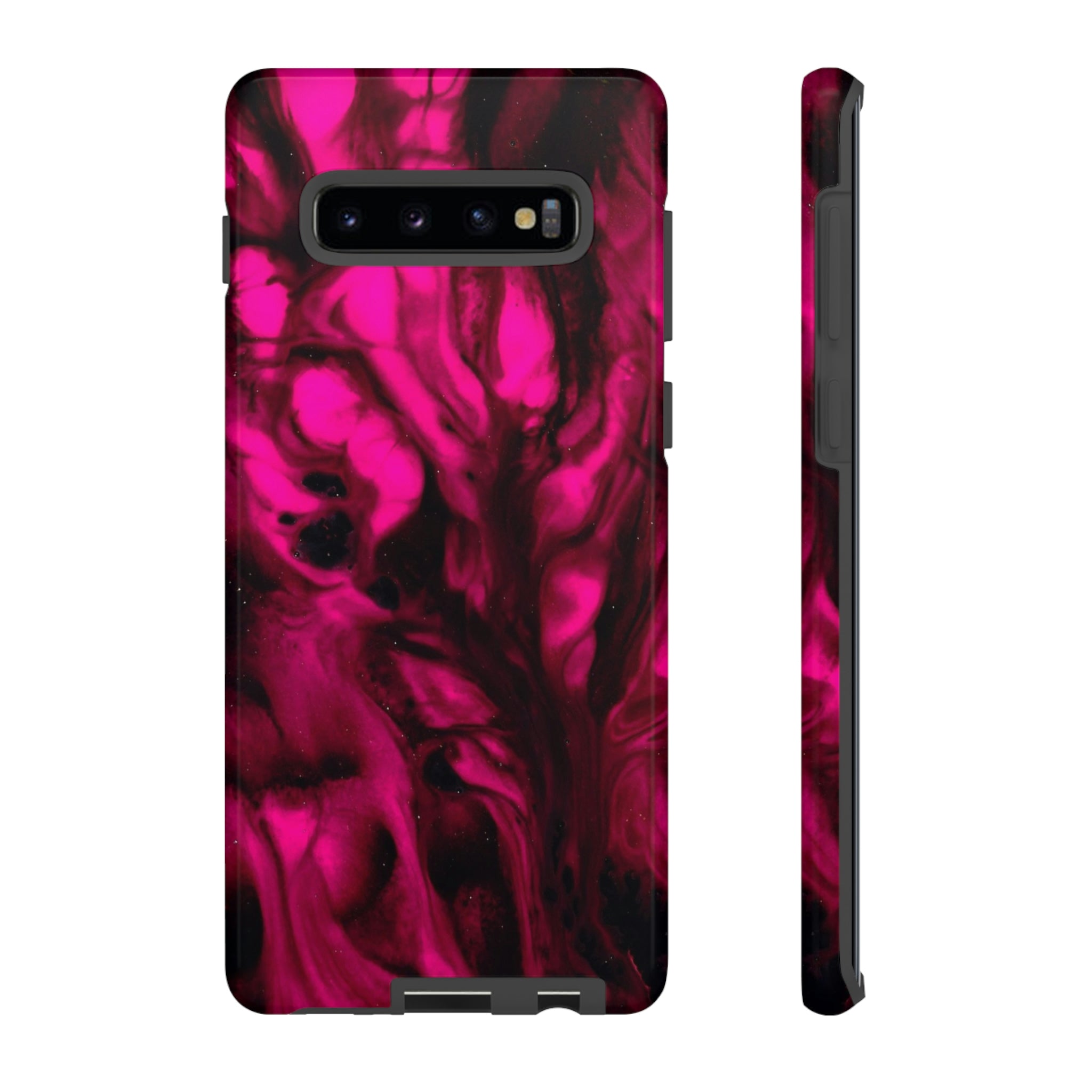 Bright Pink Ink Art Android Case (Protective) Samsung Galaxy S10 Plus Glossy Phone Case