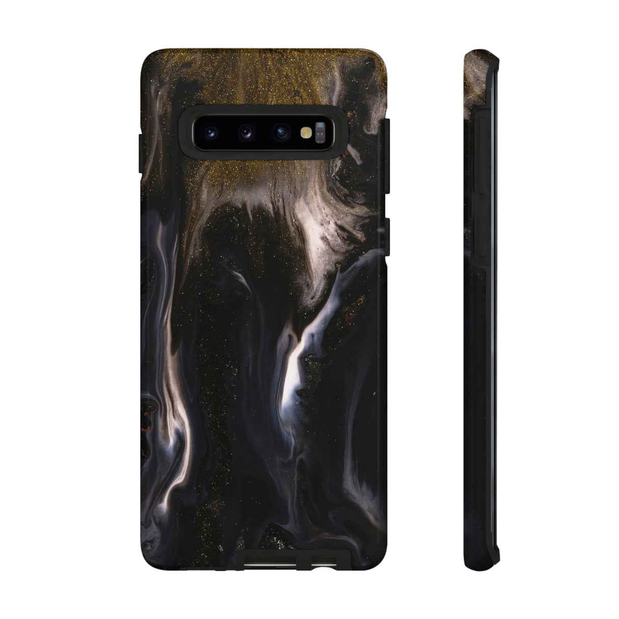 Piano Black Ink Art Android Case (Protective) Samsung Galaxy S10 Glossy Phone Case