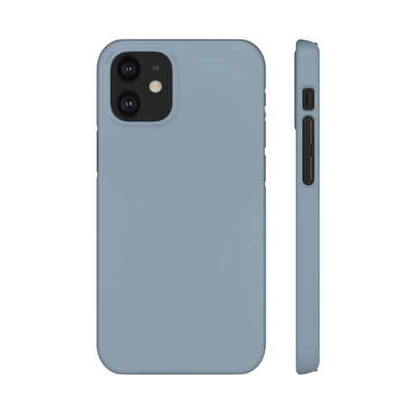 Cadet Grey iPhone Case (Slim) iPhone 12 Mini Glossy Phone Case